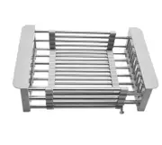Ozoffer Stainless Steel Storage Sink Drain Basket Dish Drying Rack Kitchen Organizer