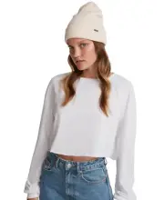 MSRP $26 Steve Madden Waffle Beanie White Size OSFA