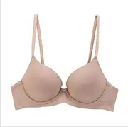 [ANTIY] Seamless Push Up Bralette for Women Thin Cup Small Breast Soft Underwire Bras Lingerie for Teenage Young Girls (Color : Skin, Size : 85/38B)
