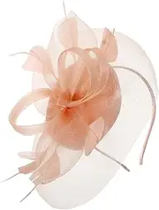 [FRCOLOR] Tea Party Fascinator Headband Elegant Hat Hair Clip Lightweight Comfortable Headpiece for Weddings Cocktail Events and Formal Occasions
