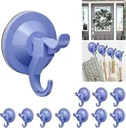 Antimbee 10 Pack Suction Cup Hooks, Bathroom Shower Hanger Reusable Purple, XPGGT0117