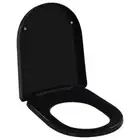 Soft-Close WC Toilet Seat Replacement with Quick-Release Design Black