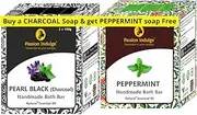 Passion Indulge Combo Handmade Bath Bar Soap for Summer - Charcoal and Peppermint Soap | Natural Soap | Soap For Men| Soap for Women | Soap for Summer | Essential Oil Soap | Vegan Soap