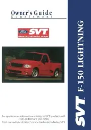 1999 Ford Truck F-150 SVT Lightning Owners Manual User Guide Supplement