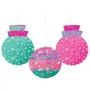 BARBIE Dream Together EMBELLISHED PAPER LANTERN HANGING DECORATION (3) Birthday