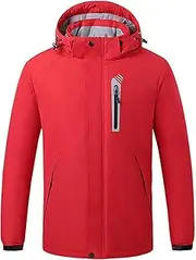 [Chengde] Heating Jacket Heating Cotton Electric Jacket Outdoor Mountaineering Suit Cold Proof Clothing,Red,M