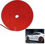 Car Wheel Protection Ring, 8 M/Roll Alloy Wheel Protectors, Alloy Rim Protectors, Car Wheel Rim Protector Decor Strip, Self-Adhesive Protector Tape fpr Car Decoration (Red)