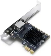 5Gbps PCIe Ethernet Network Card with RTL8126 Chip, 2.5GB/1Gbps Adaptive RJ45 Port, Low Profile Bracket, Compatible with Wins 11/10/8/7 & Linux