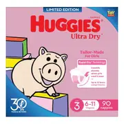 Huggies Nappies Crawler Girl 6-11kg Jumbo 90 Pack