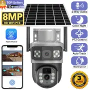 4K 8MP Dual Screen Dual Lens WiFi Solar Camera Motion Detection & Auto Tracking
