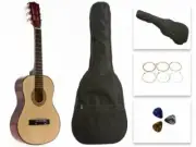 Star Kids Acoustic Toy Guitar 31 Inches Natural with Bag, Strings & Picks