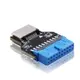 EZDIY-FAB Type-E 轉USB3.0(19pin) USB3.1/3.2TypeC(20pin)前面板轉接頭