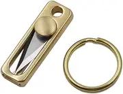 Pocket Knife ,Box Cutter Retractable,Cool Gadgets,Package Opener,Mini knife,Keychain Box Cutter,Keychain Knife Decoration(Brass)