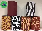6x Animal PRINT WILD Designer Beer Can Stubby Holder Stubbie Cooler with base