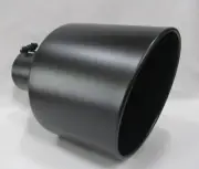 FLAT BLACK DODGE (BOLT ON) DIESEL EXHAUST TIP 4" IN 10" OUT 15" L