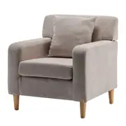Addie Linen Armchair with Cushion Beige