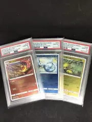 psa10 pokemon cards Flareon&Vaporeon&Jolteon japanese reverse Foil tag team gx