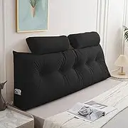 Wedge Headboard Pillow, Triangular Headboard Pillow, Bed Wedge Reading Pillow Headboard Daybed Cushion Backrest Triangle Bolster Pillow with Neck Roll Pillow (4 150cm)