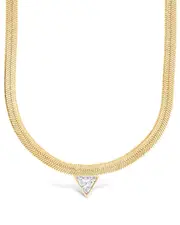 Sterling Forever 14K Plated CZ Ruth Necklace