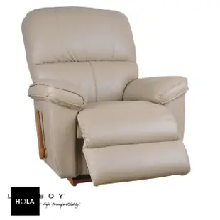 【HOLA】La-Z-Boy 單人全牛皮沙發/搖椅式休閒椅10T577-淺褐色