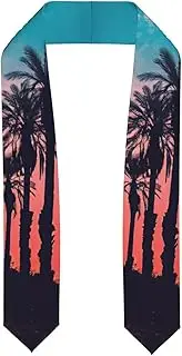 [EdWal] Palm Tree Sunset print Graduation Stole and Sash Class for Unisex Adult Honor Stole Honor Stole of 2025