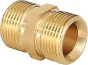 Domary Pressure Washer Adapter Brass M22 Metric Male Thread 14mm Hose Connector Coupler for M22 Metric Connector, Hose Connector of High-Pressure Cleaner Hose and Sprayer