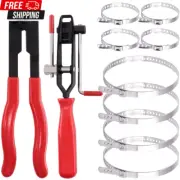 10Pcs CV Joint Boot Clamp Pliers with CV Boot Clamps Kit, Ear Boot Tie Pliers, C