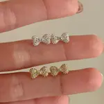 RUGOSA 正韓· 純銀 碎鑽蝴蝶結耳環🎀✨ DIAMOND LIBON EARRINGS 一對販售/可改夾