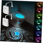 Toilet Light Motion Sensor, 16 Colors Changing Toilet Night Light with Star