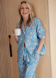 [Lorna Jane] Harry Lounge Shirt in Print, Cotton, Size - Large L Harry Print