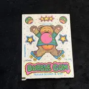 Vtg 80’s ILLUMINATIONS Scratch & Sniff Stickers - BUBBLE GUM Teddy Bear -