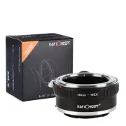 K&F Concept adapter with tripod for Nikon F mount lens to Sony E mount NEX A7II