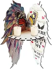 Corner Floating Shelves, Butterfly Shaped Angel Wing Shelf Display Stand, Floating Rack, Boho Home Wall Decor for Toys, Plants & Decorations