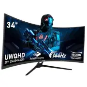 34 Inch Ultrawide Curved 144Hz Gaming Computer Monitor 34 inch UWQHD 144Hz
