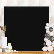 PATYDEST Square Arch Stand Cover 6.6x6.6FT Black Wedding Arch Backdrop Cover Arch Wall Backdrop Covers Spandex Arch Covers for Square Frame Backdrop for Birthday Anniversary Arbor Balloon Decoration