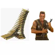 BULLET BELT Plastic Bandolier Costume Party Commando Army Gangster Soldier Ammo