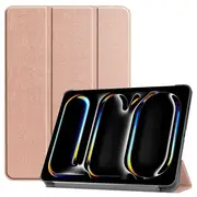 For Apple iPad Pro 11 2024 Folio Smart Leather Magnetic Stand Case Cover (Rose Gold)