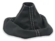 FOR PORSCHE BOXSTER 987 05-12 GEAR SHIFT BOOT GAITER ALCANTARA STITCHING WHITE