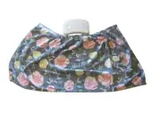 Bath Pillow Spa Pillow Head Rest with 2 Suction Cup & Floral Bath Wrap Towel