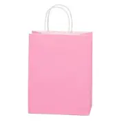 24PCS Pink Kraft Paper Gift Bags with Handles Bulk 8''x4.25''x10.5'', DIY Bir...