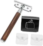 Ipetboom Men's Beard Set Bamboo Handle Double Edge Razor Head Shavers for Men Beard Trimmers Cleaning Razor