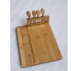 Cheese Board Set Stainless Steel Cutlery Wooden for Gift Festival Party Home