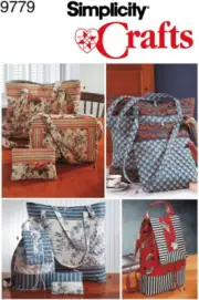 Simplicity Sewing Pattern 9779 Tote Bags Purse Cosmetic Backpack One Size UNCUT