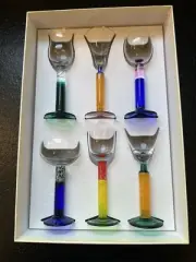 Vintage Murano-Style Cordial Glasses ( set of 6)