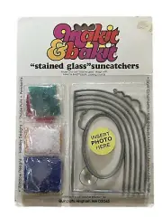 Vintage Makit & Bakit "Stained Glass" Suncatcher Rainbow Photo Kit Plastic NOS