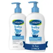 Cetaphil Baby Wash & Shampoo, 13.5oz Pack of 2, Hypoallergenic, Gentle Enough...