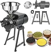 1500W Electric Grain Grinder Mill, with Funnel, 50（kg/h）, Commercial Ultra-fine Powder Grinding Machine, Flour Dry Wet Cereals Grinder, for Wheat, Corn