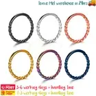 3PCS Hinged Rings Twisted Hoops Piercing Earrings Cartilage Lip Nose Jewellery