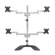 StarTech Quad Monitor Stand, Adjustable 32" VESA Desktop Monitor Mount - ARMQUADSS