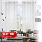 Blizzard Sheer Curtain Sheers Voile Eyelet Top Panel Drapes Bedroom Decoration